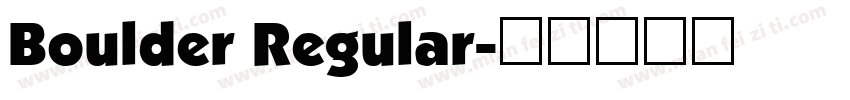Boulder Regular字体转换
